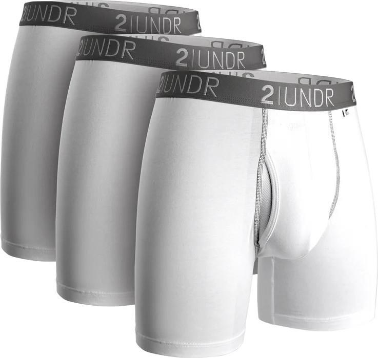 Swing Shift Boxer Briefs, 6" Inseam, Solid - 3 Pack - Mens - white / white / white 1