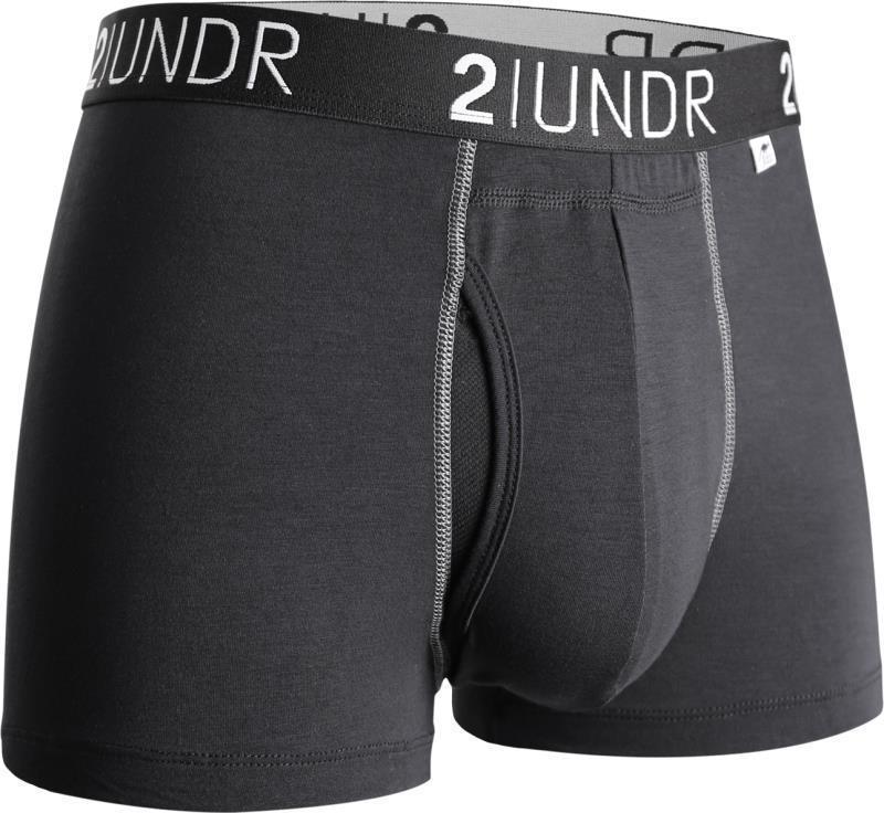 Swing Shift Trunks, 3" Inseam - Solid - Mens - Black / Grey 1
