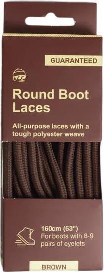 Round Boot Laces - 63" / 160cm - brown 1