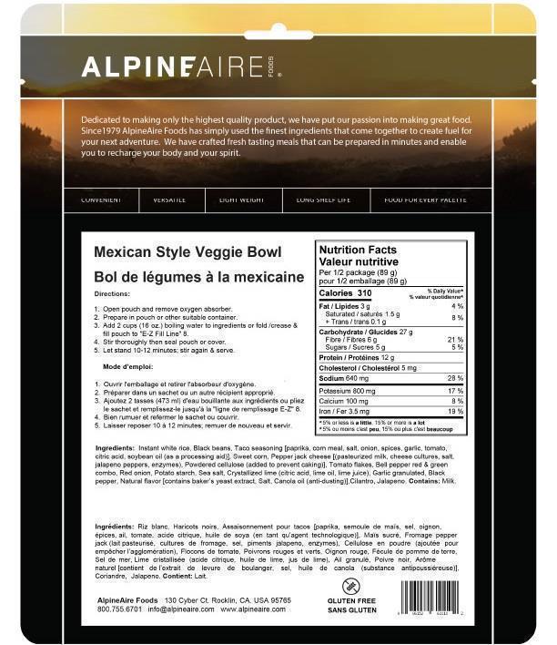 Mexican Style Veggie Bowl - Gluten Free - Not Applicable 2