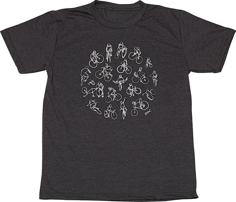 Bike Wheel T-Shirt - Mens - Black 1