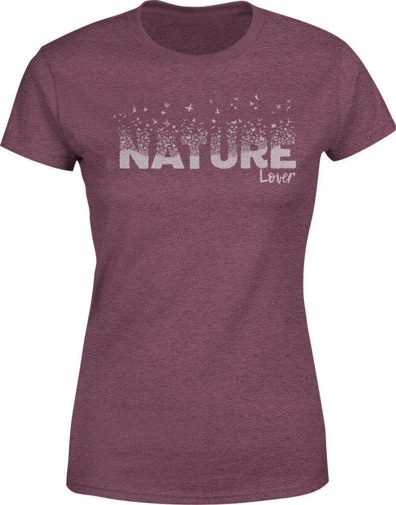 Wings of Nature T-Shirt - Womens - heather maroon 1