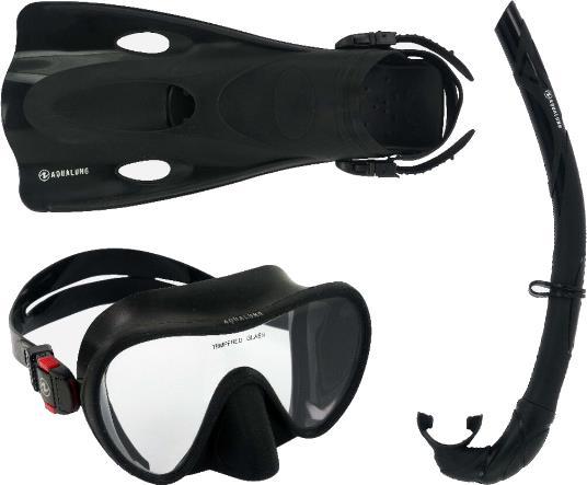 Nabul Set - Mask/Snorkel/Fins - Black 1