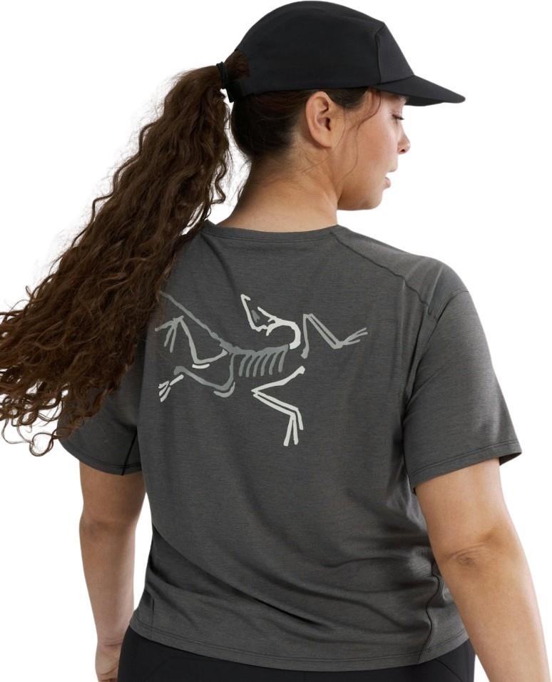Taema Crop Logo SS - Womens - black heather / graphite 1