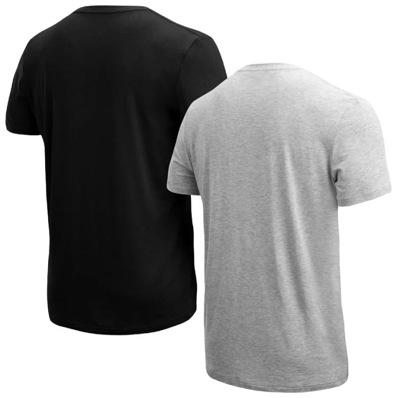 Essentials Crew T-Shirt - Mens - 2 Pack - black / heather grey 1