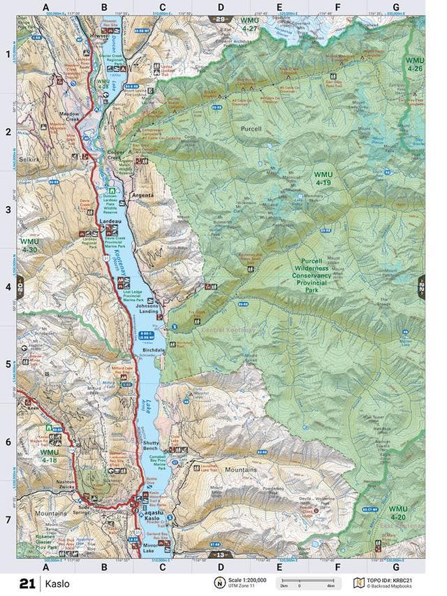 Kaslo Topo Map Waterproof - not applicable 1