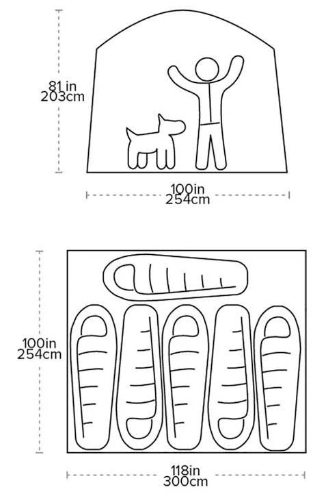 Big House 6 Tent - chinois green / prairie sand 1