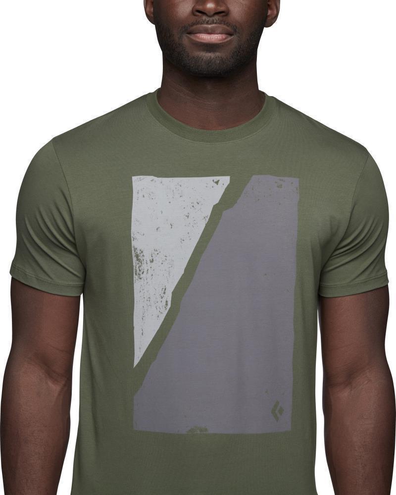 Block Print Mountain SS Tee - Mens - tundra 1