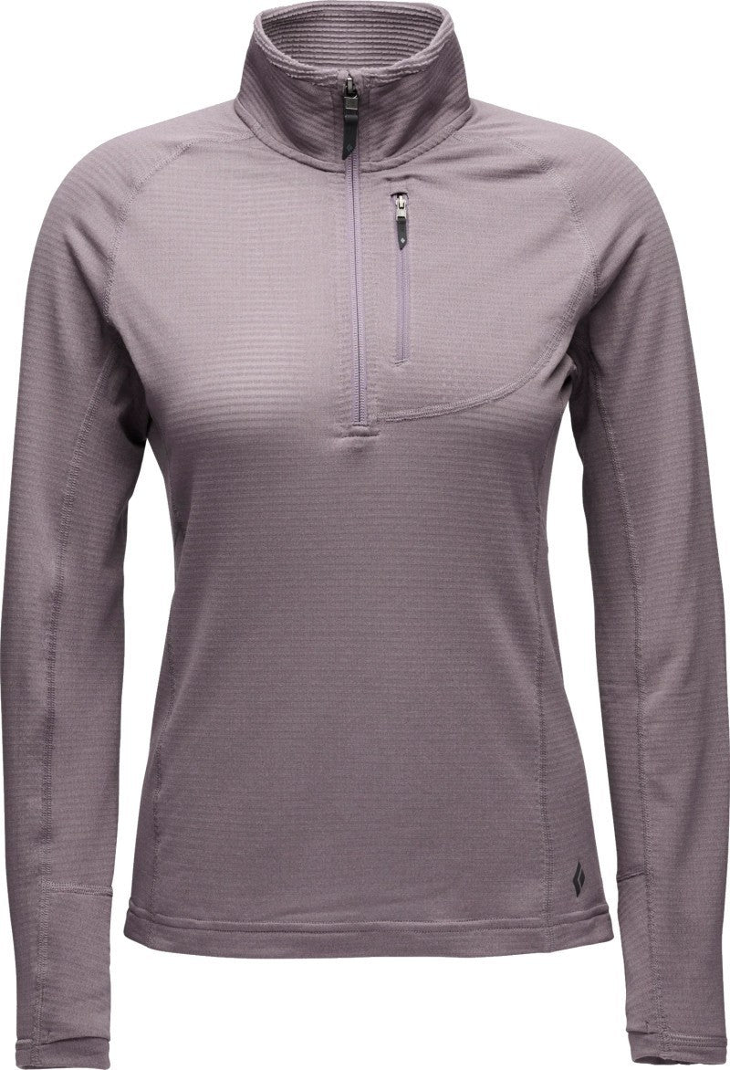 Coefficient LT 1/4-Zip Pullover - Womens - dark mauve 1