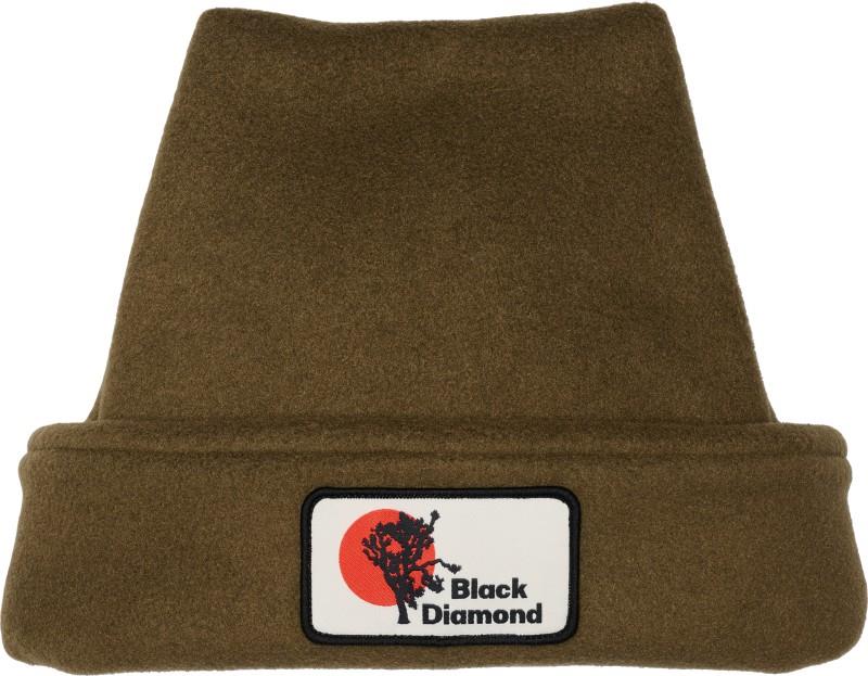 Pointed Fleece Beanie - dark moss 1