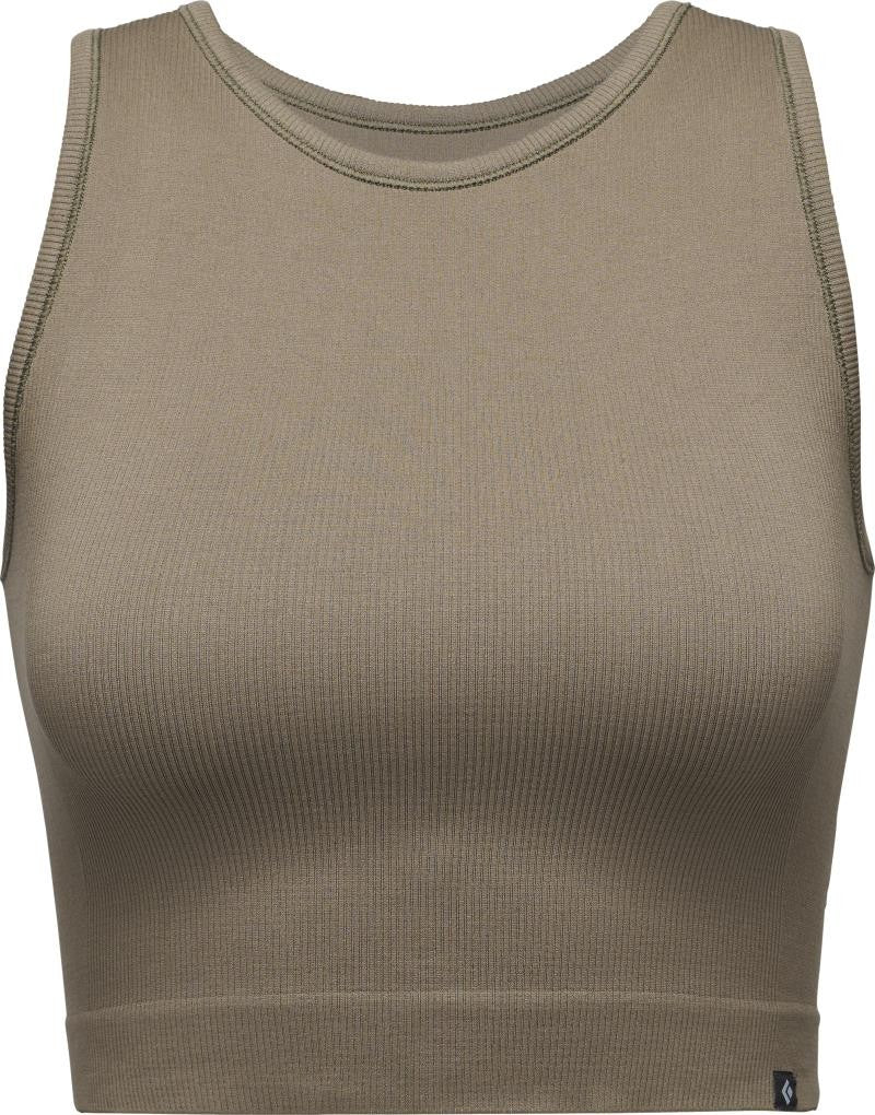 Seamless Rib Tank - Womens - walnut 1