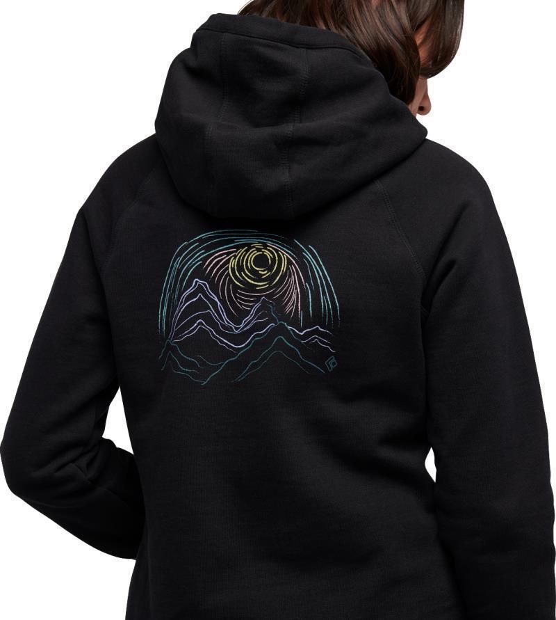 Sunset Scribble Hoody - Womens - black 1