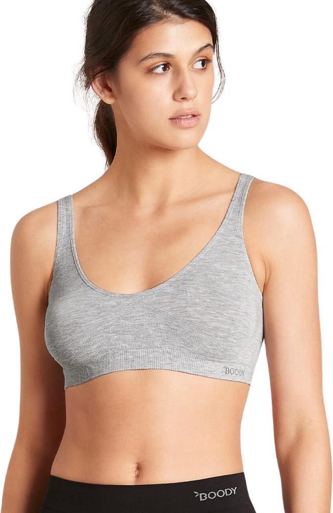 Shaper Crop Bra - Light Grey Marl 1