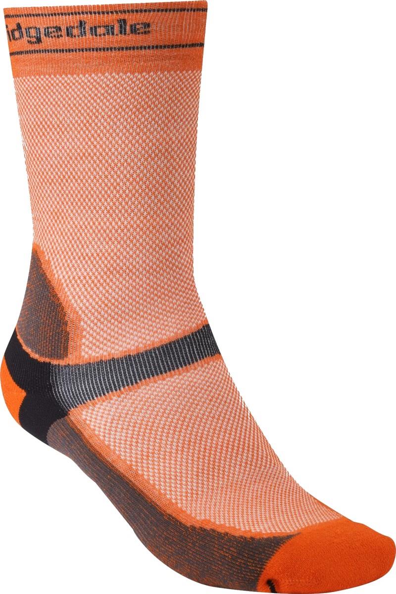 MTB/Gravel Lightweight T2 Coolmax Sport Boot Socks - Mens - orange / grey 1