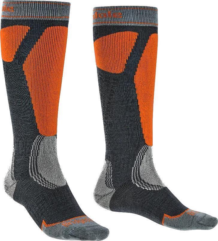 Ski Easy-On Socks - Mens - gunmetal / orange 1
