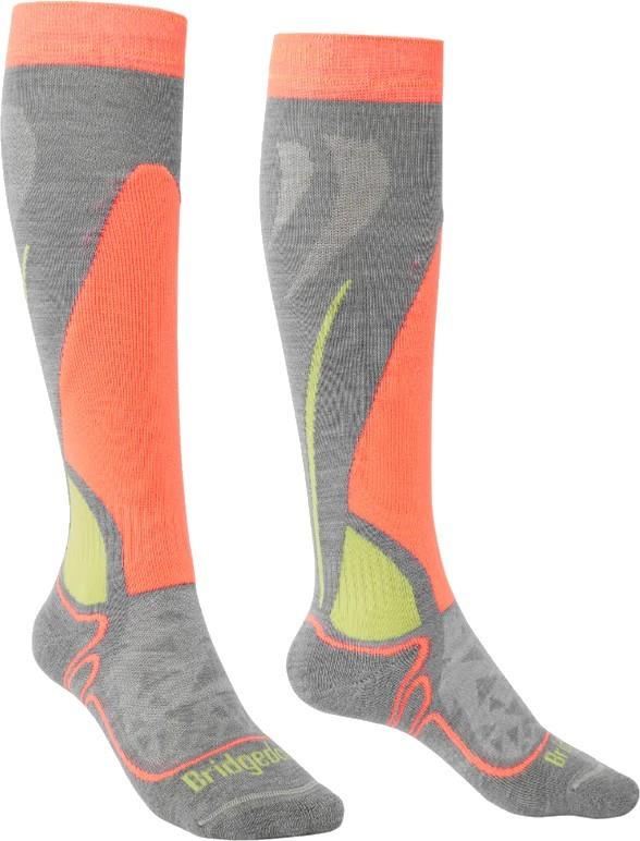 Ski Junior Racer Merino Performance Socks - Kids - grey / neon 1