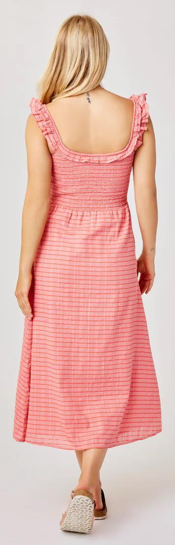 Indie Dress - Grapefruit Harris Stripe 2