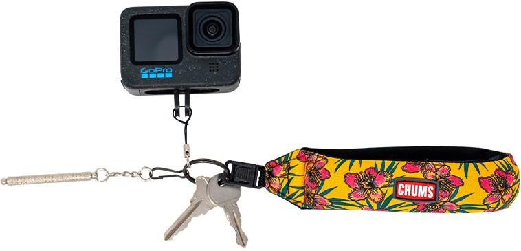 SportFloat Wrist Strap - neon hibiscus 1