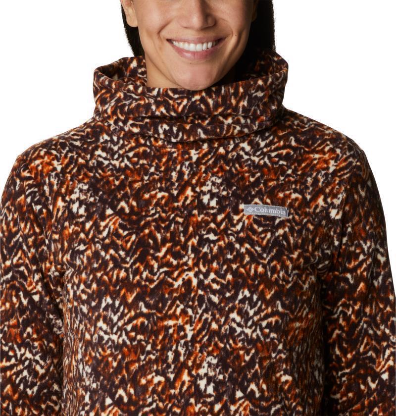 Ali Peak Fleece Tunic - Womens - Warm Copper Terrain Print 5