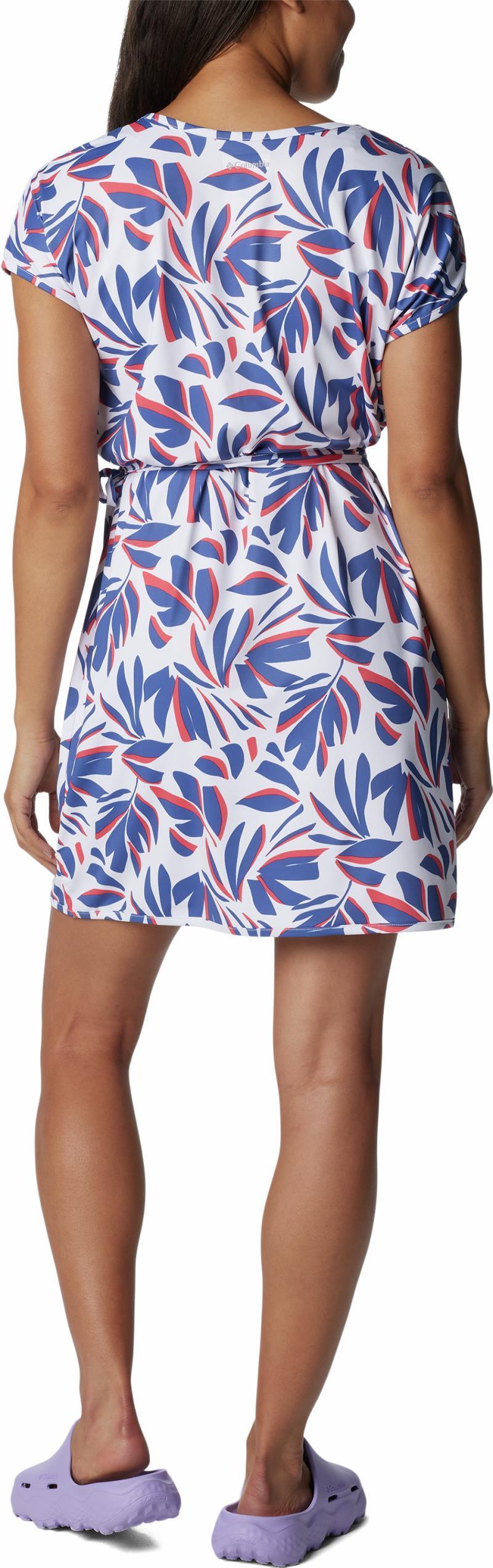 Chill River Print Wrap Dress, Extended - White Areca 2