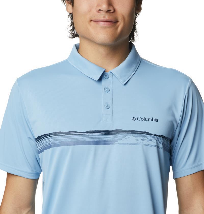 Columbia Hike Novelty Polo - Big - Mens - Jet Stream 3