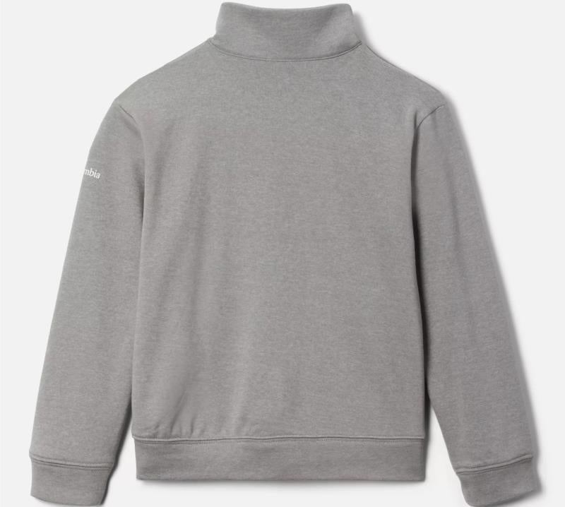Columbia Trek French Terry Half Zip - Youth Girls - Light Grey Heather 2