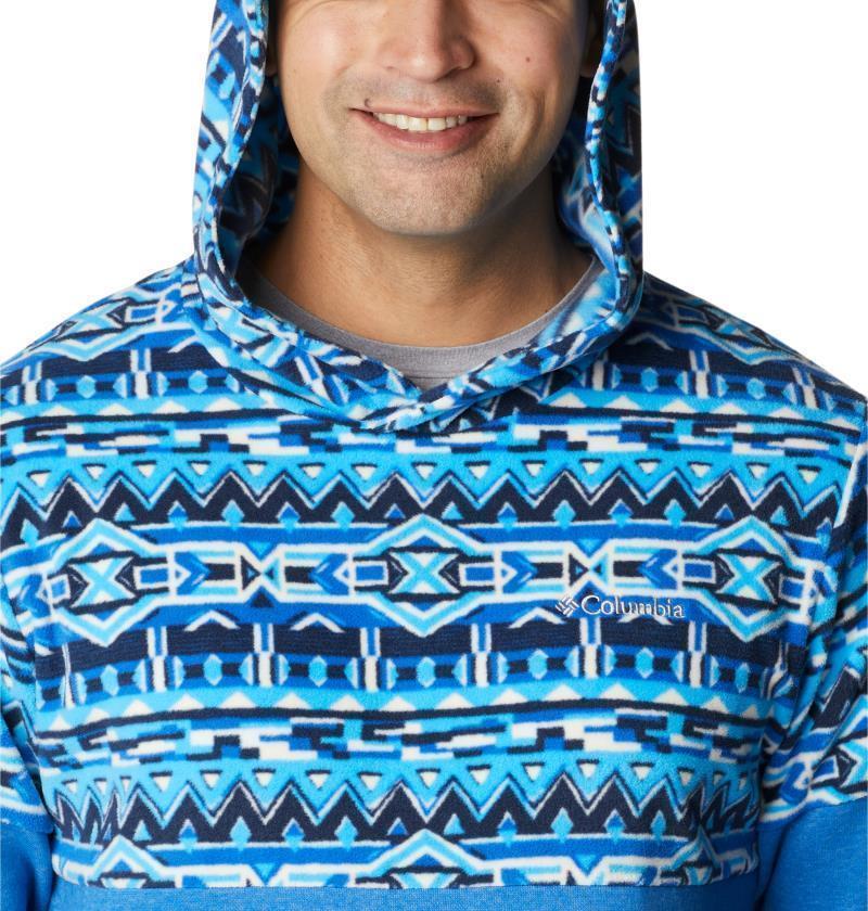 Columbia Trek Printed Hoodie - Mens - bright indigo heather 80s stripe print 1