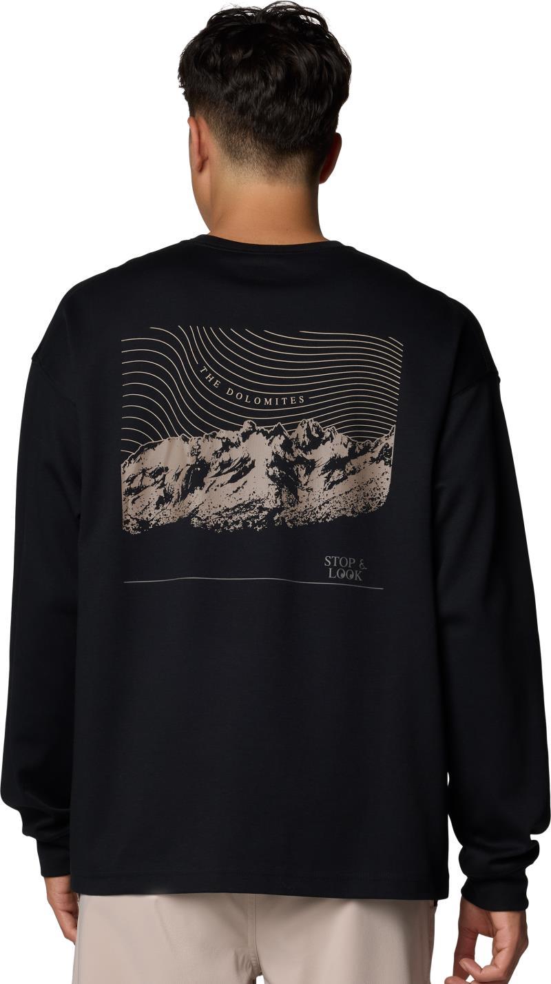 Duxbery Relaxed LS Tee - Mens - Black / Dolomites 3