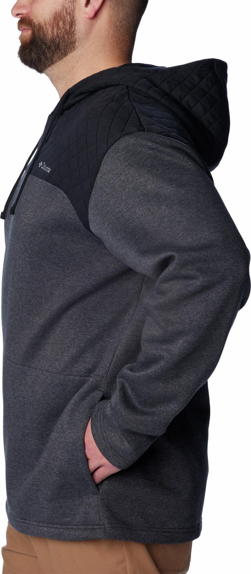 Hart Mountain Quilted Hoodie - Big - Mens - Black Heather 5
