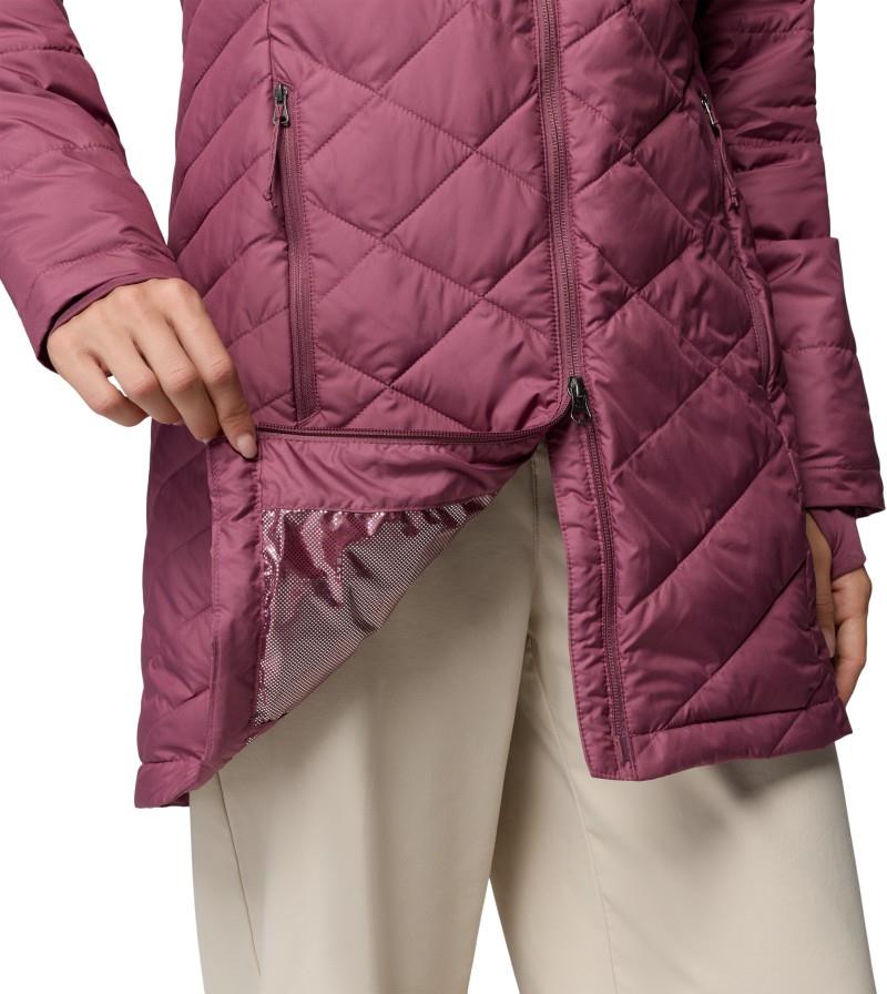 Heavenly Long Hooded Jacket - Womens - antique mauve 1