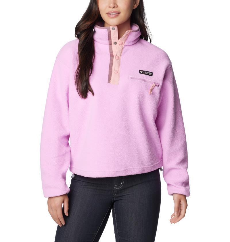 Helvetia Cropped Half Snap, Extended - Womens - Cosmos / Salmon Rose / Fig 1