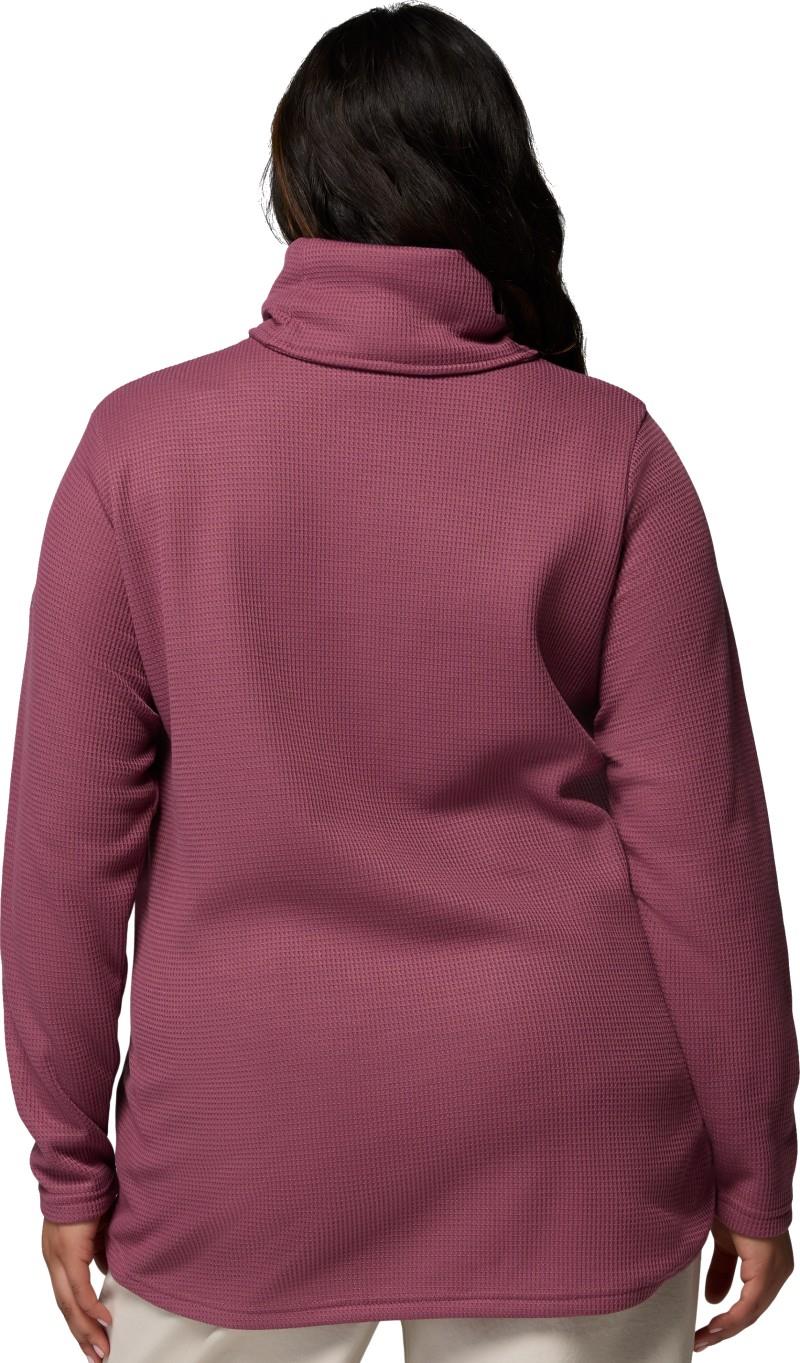 Holly Hideaway Waffle Cowl Neck Pullover, Extended - Womens - antique mauve 1