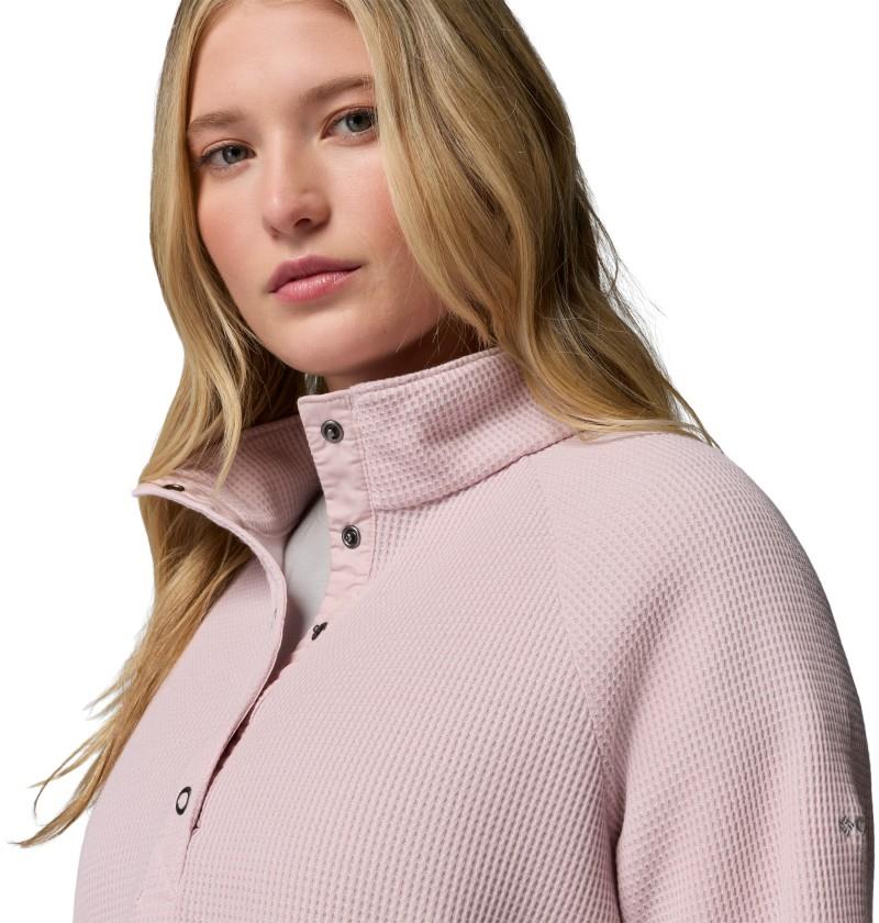 Holly Hideaway Waffle Half Snap - Womens - mineral pink 1