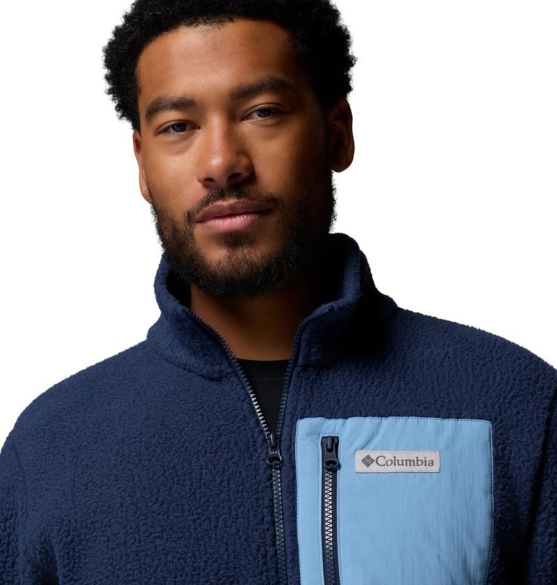 Jasper Ridge Pebbled Half-Zip Fleece - Mens - collegiate navy / rainy day 1