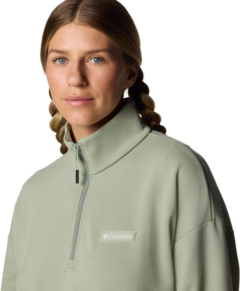 Marble Canyon French Terry Quarter Zip - Womens - safari 1