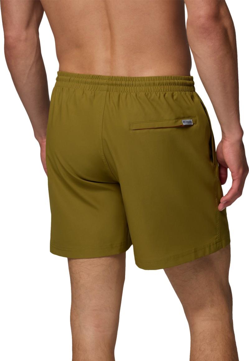 PFG Rambler Water Shorts, 8" Inseam - Mens - grove green / spark orange 1