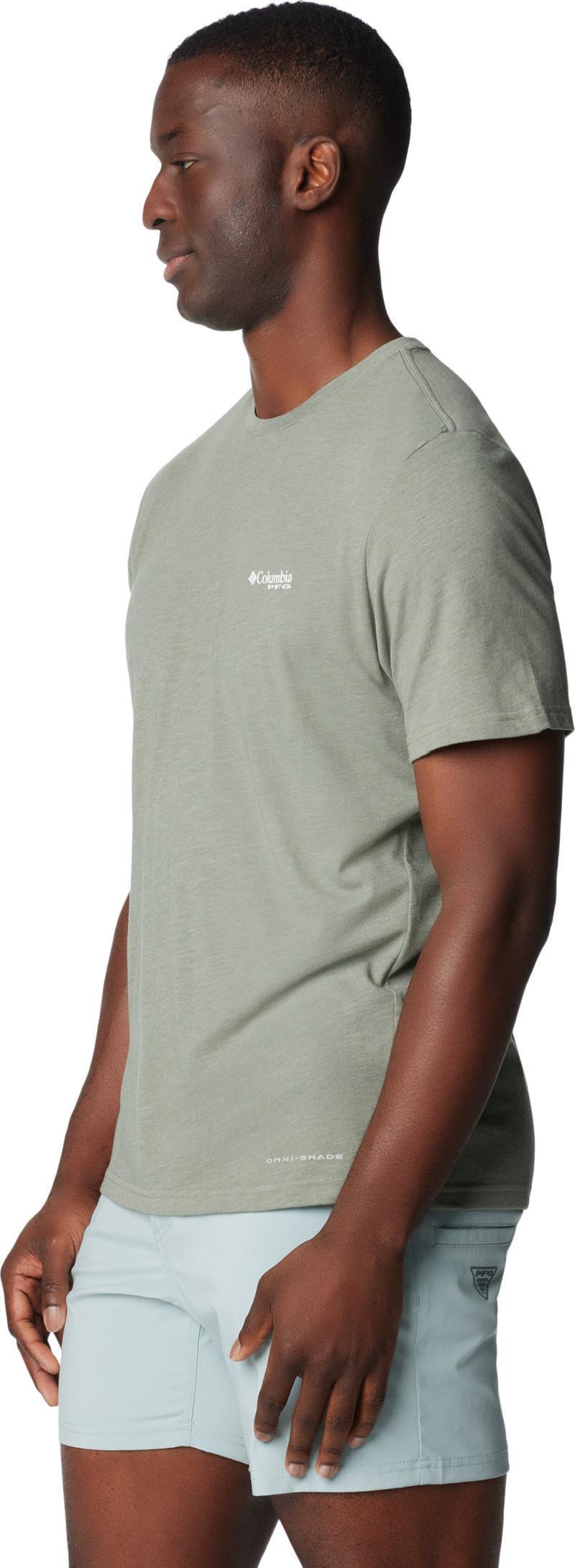 PFG Tarpon Rise Tech Tee SS - Mens - Cypress Heather / Stack Em Trout 6