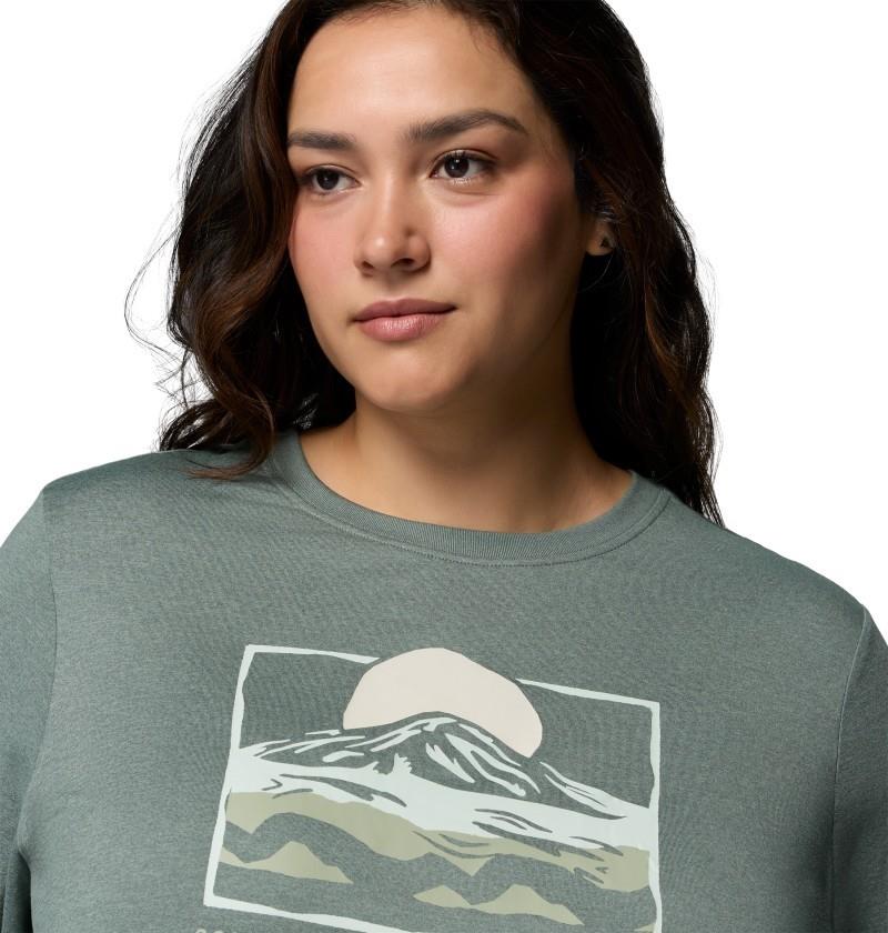 Parsons Point LS Graphic Tee, Extended - Womens - sedona sage heather / all terrain 1