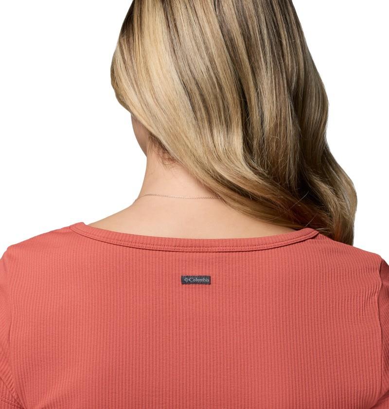 Pinetown Canyon Rib SS Tee - Womens - washed red 1