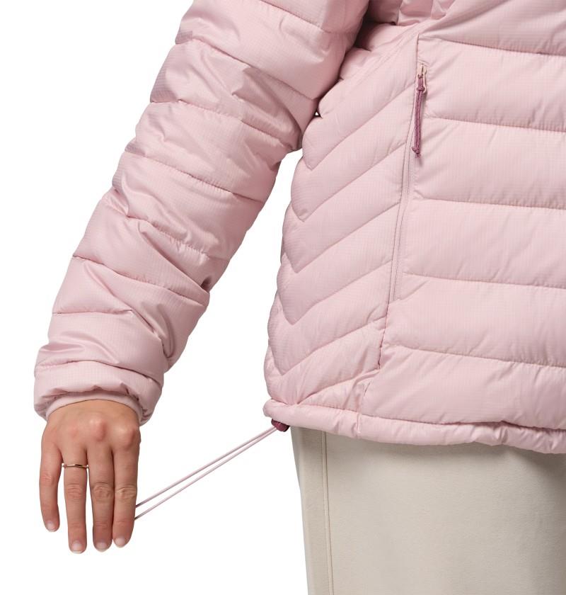 Powder Lite II Hooded Jacket, Extended - Womens - mineral pink ripstop 1