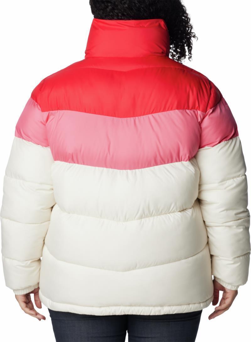 Puffect Color Blocked Jacket - Plus - Womens - Chalk / Camellia Rose / Red Lily 2