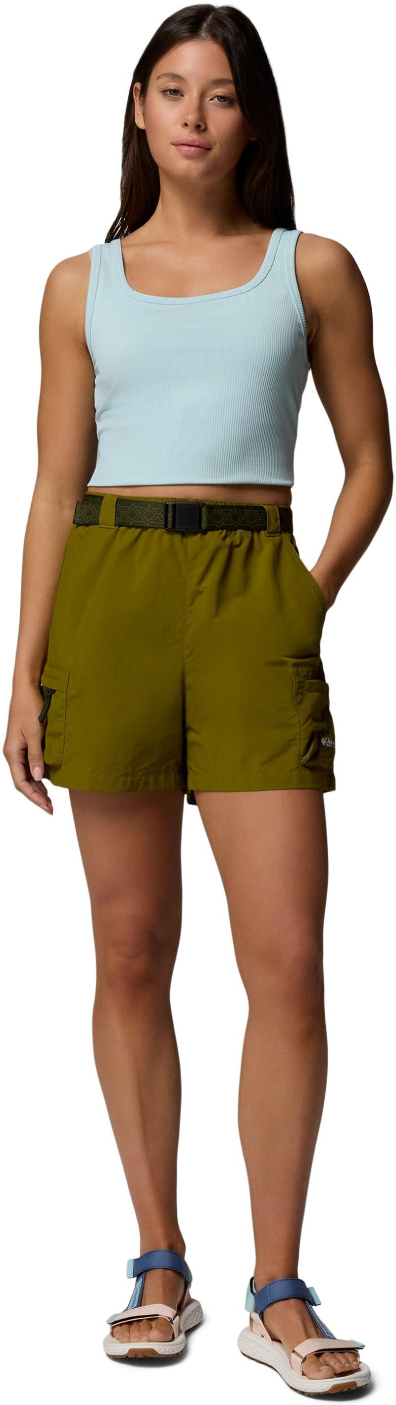 Sequoia Grove Woven Shorts, 4" Inseam - Womens - mossy green / greenscape 1
