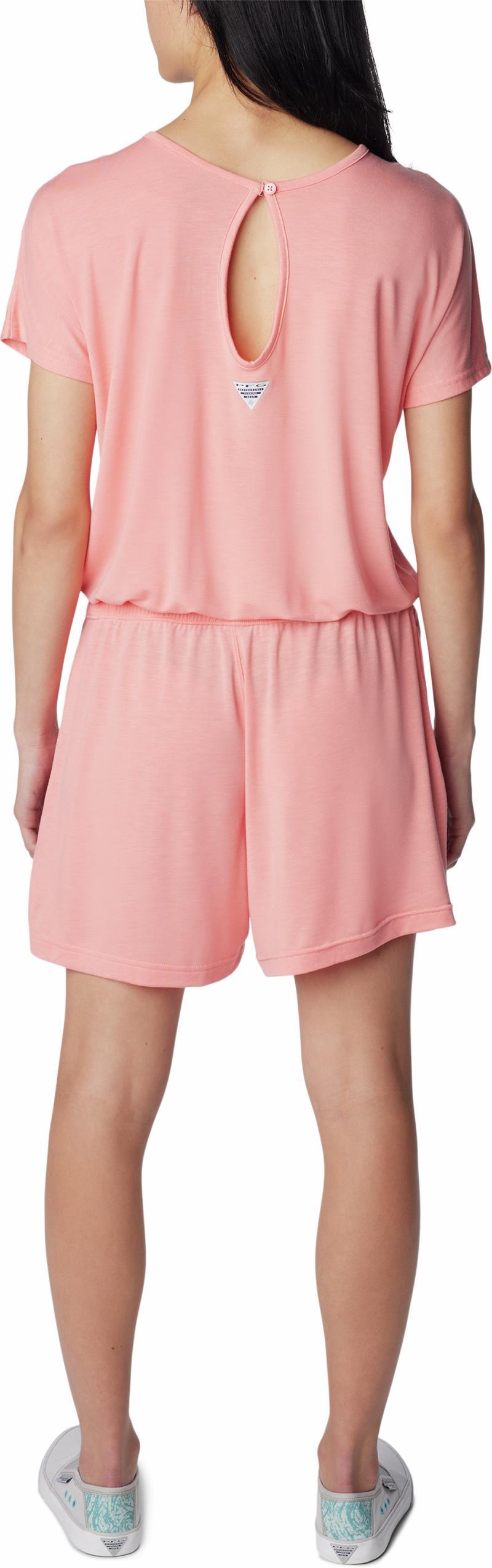 Slack Water Knit Romper, 4" Inseam - Womens - Sorbet 2