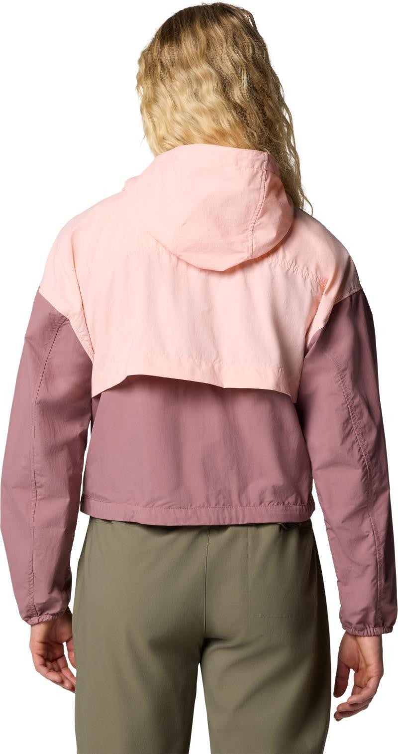 Spire Valley Cropped Windbreaker - Womens - pink sand / fig 1