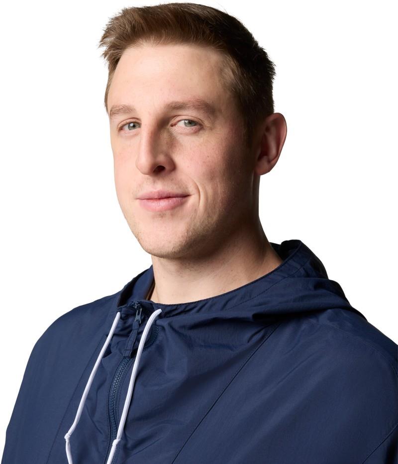 Spire Valley Hooded Windbreaker, Extended - Mens - collegiate navy / white 1