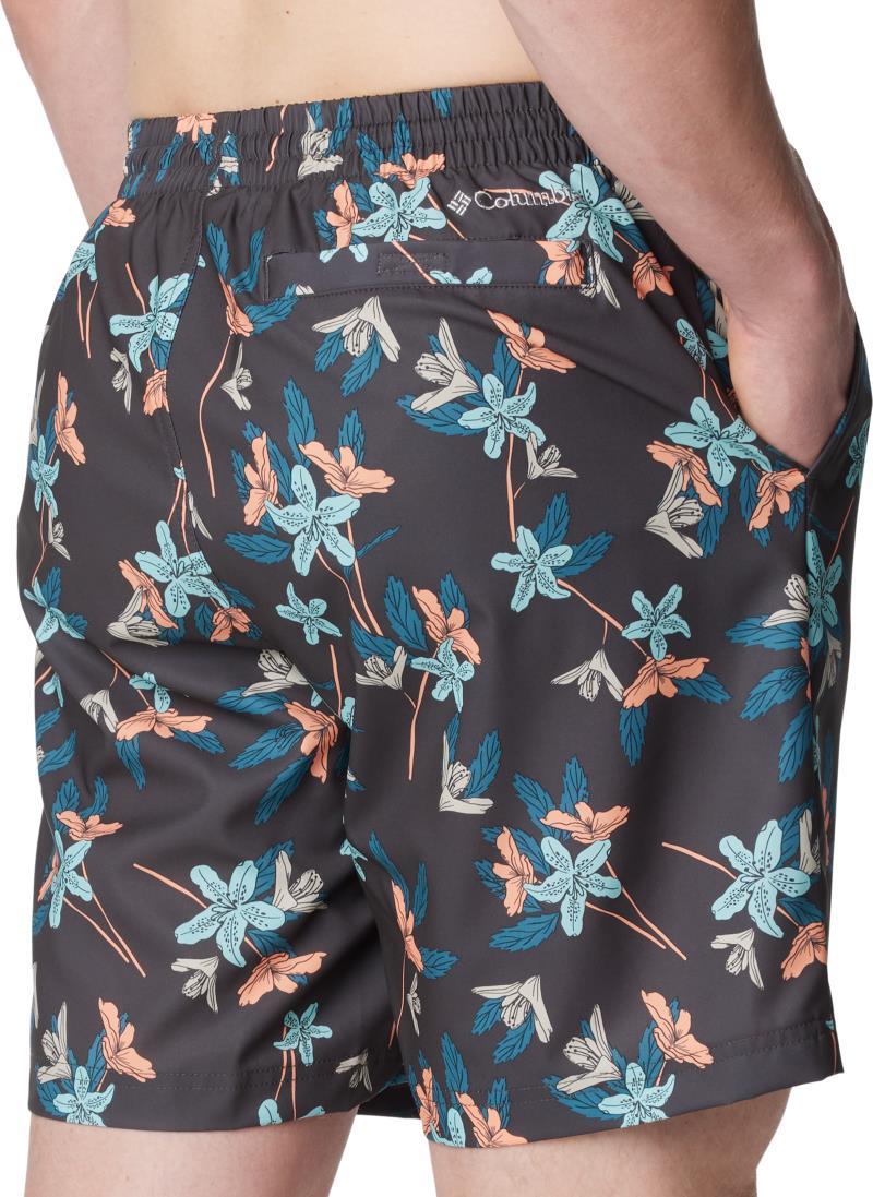 Summertide Stretch Printed Shorts, 8" Inseam - Mens - Shark Tiger Lilies 5