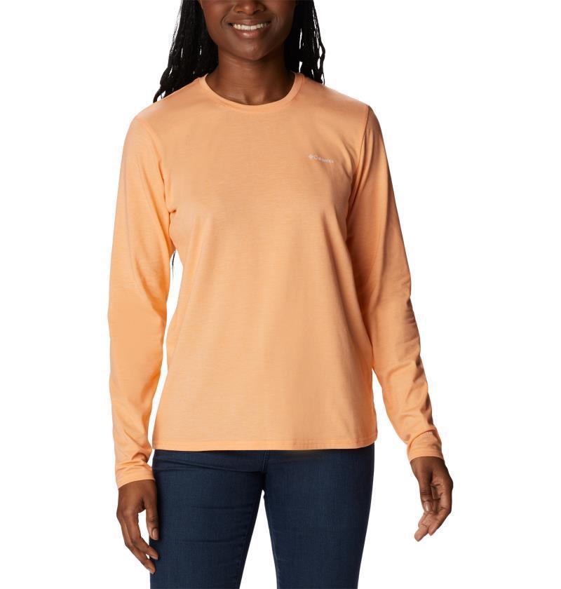 Sun Trek LS Tee - Womens - Peach Heather 1