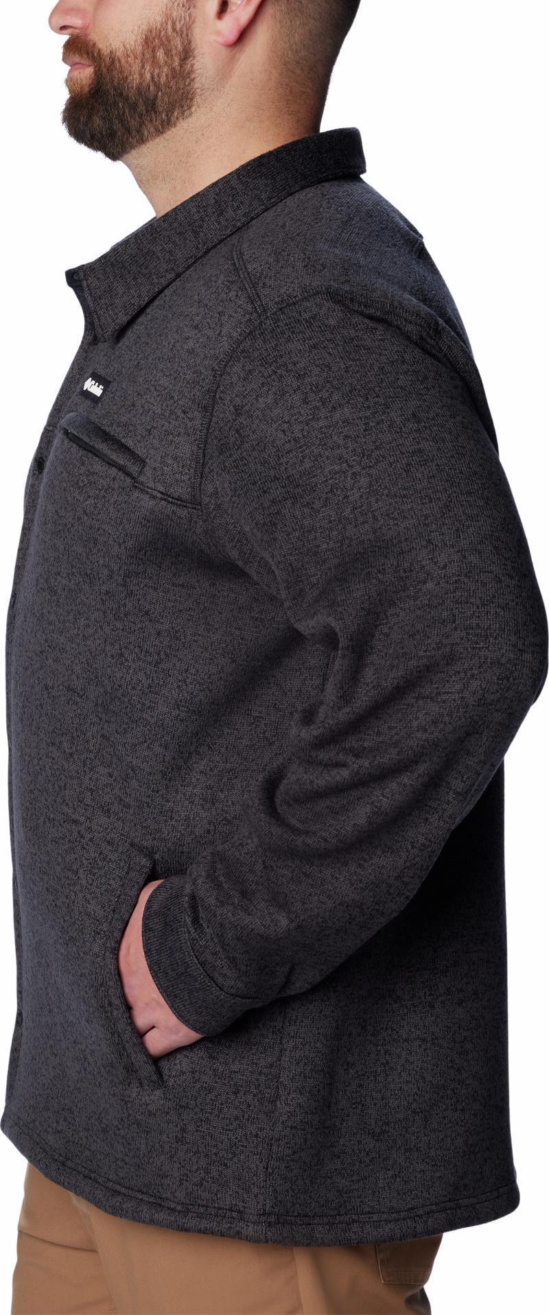 Sweater Weather Shirt Jacket - Big - Mens - Black Heather 5
