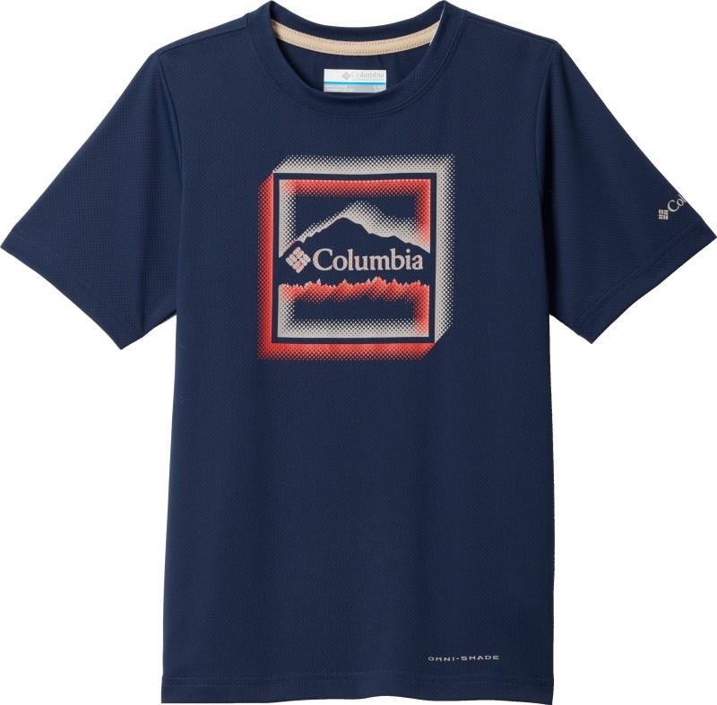 Tech Trail Utility SS Graphic Crew - Youth Boys - collegiate navy / dotty landscape 1