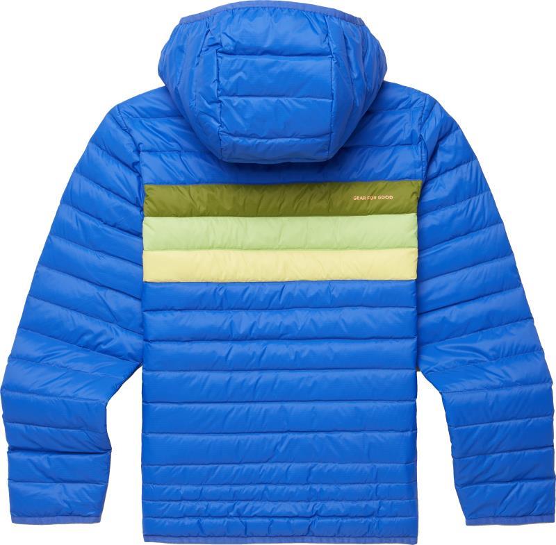Fuego Down Hooded Jacket - Kids - scuba blue stripes 1